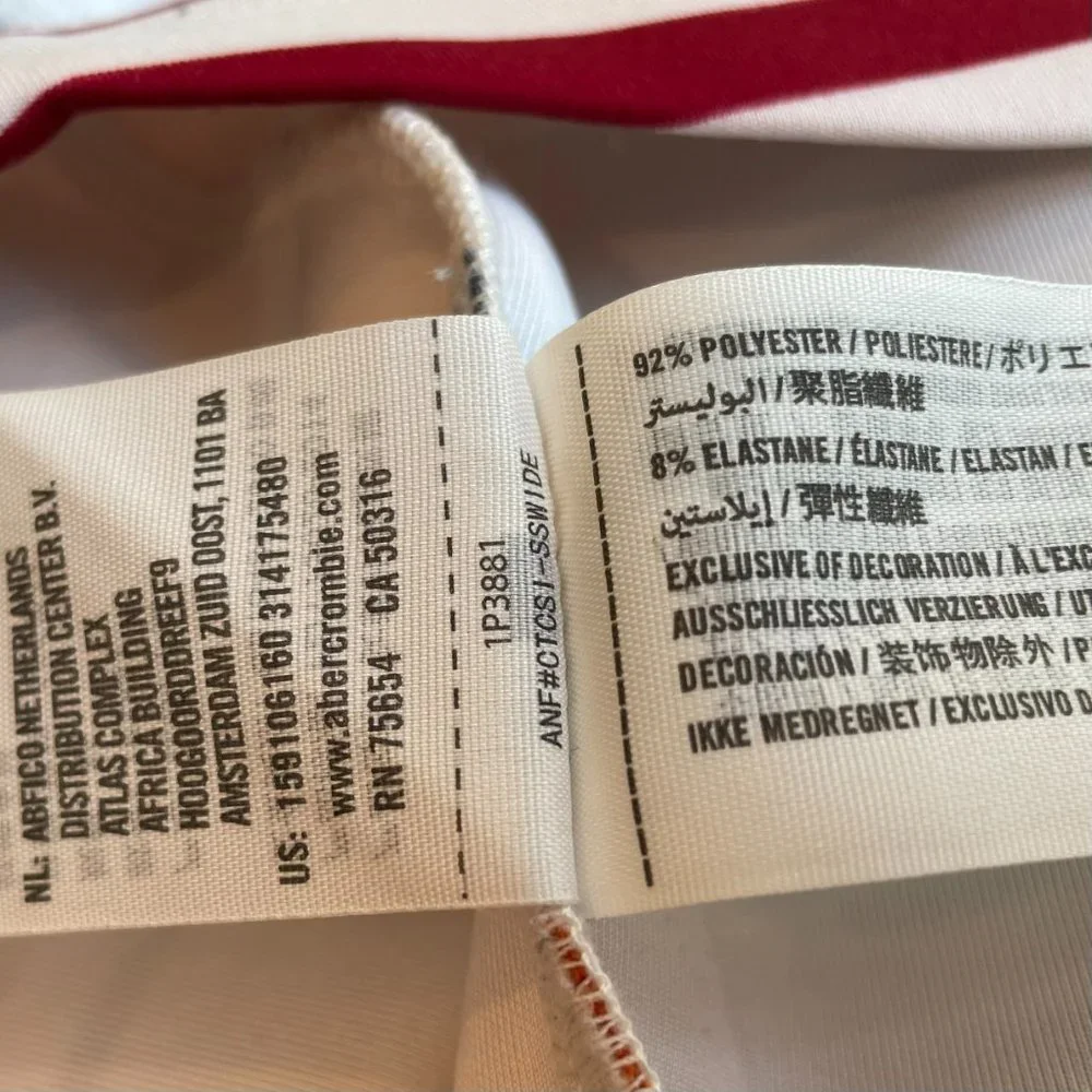 Abercrombie Neoprene Square Neck Dress Navy Stripe Women’s XS - Picture 10 of 12